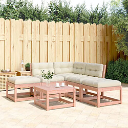 vidaXL Salon de jardin 5 pcs avec coussins bois massif douglas 