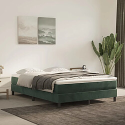 vidaXL Matelas de lit à ressorts ensachés Vert foncé 140x190x20 cm 