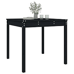 Avis vidaXL Table de jardin noir 82,5x82,5x76 cm bois massif de pin