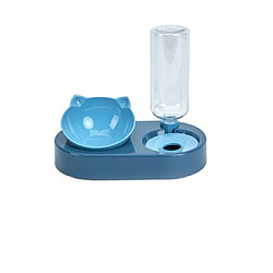 Universal Bol pour chat et distributeur d'eau automatique Mangeoir pour chat, eau facile à boire Fournitures pour animaux de compagnie | Fournitures d'eau pour chat (bleu)