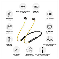 Acheter Universal Annuler le bruit actif jusqu'à 35dB Bluetooth 5.0 Casque sans fil 13,6 mm Bass Lift Driver Téléphone