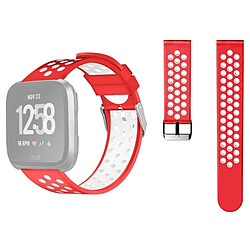 Wewoo Pour Fitbit Versa Simple Bracelet De Montre En Silicone Rouge 