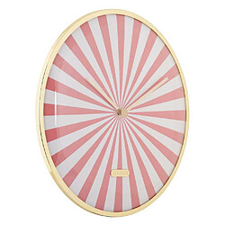 Karlsson Horloge en métal Candy Swirl Dome rose.