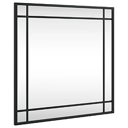 Maison Chic Miroir mural | Miroir Décoration pour Maison Salle de Bain noir 50x50 cm carré fer -GKD88769