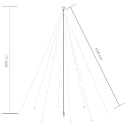 vidaXL Lumières d'arbre de Noël Int/Extérieur 1300 LED blanc froid 8 m pas cher