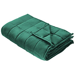 Beliani Couverture lestée 4 kg 100 x 150 cm vert émeraude NEREID