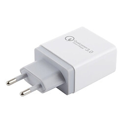 Wewoo Chargeur 2.1A 3 ports USB rapide de voyage, prise UE (Gris)