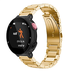 Wewoo Bracelet pour montre connectée Smartwatch universelle à trois bandes en acier avec Garmin Forerunner 220/230/235/630/620/735 Or 