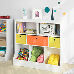 SoBuy KMB26-W Bibliothèque Meuble de Rangement pour Livres et Jouets Étagère de Rangement 