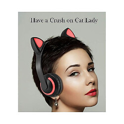 Avis Universal Oreille de chat stéréo bluetooth casque d'oreille de chat clignotant lumineux casque d'oreille de jeu casque avec 7 oreilles de chat LED de couleur