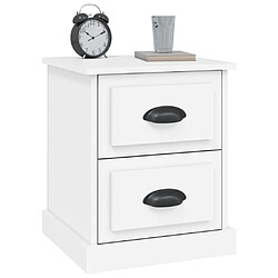 Acheter vidaXL Tables de chevet 2 pcs blanc 39x39x47,5 cm bois d'ingénierie