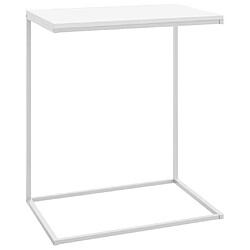 vidaXL Table d'appoint Blanc 55x35x66 cm Bois d'ingénierie