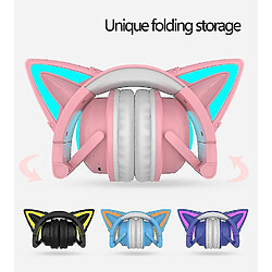 Avis Universal Casque de jeu oreille de chat autour du son RGB LED LED réduction du bruit 5.0 Bluetooth