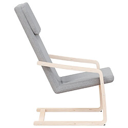 Maison Chic Chaise de relaxation | Fauteuil relax Gris clair Tissu -GKD79415 pas cher