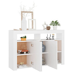 Acheter Maison Chic Buffet commode,console avec lumières LED pour rangement Blanc 115,5x30x75 cm -MN15602