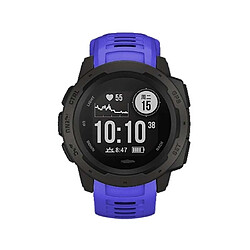 Wewoo Bracelet pour montre connectée Dragonne de remplacement en silicone Garmin Instinct 22mm bleu saphir