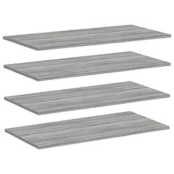 vidaXL Étagères murales 4 pcs sonoma gris 80x40x1,5 cm bois ingénierie