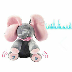 Universal Musique, éléphant, peluche, poupée de chant, bébé, cadeau d'enfant.(Rose)