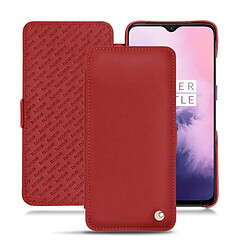 Housse cuir OnePlus 7 - Rabat horizontal - Rouge ( Nappa - Pantone #d50032 ) - NOREVE