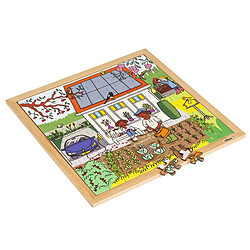 Educo Puzzle en Bois - Nature and Climate Puzzle maison - jeu Montessori 