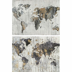 Cadre DKD Home Decor Mappemonde (120 x 4 x 90 cm) (2 Unités)