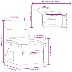 vidaXL Fauteuil inclinable de massage Crème Similicuir pas cher