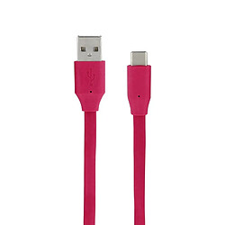 MOOOV Câble USB-A/USB-C plat data et charge framboise 1 m 