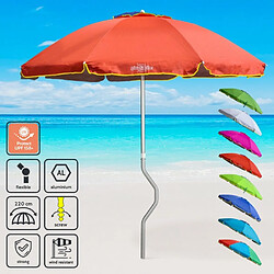 Parasol de plage aluminium léger visser protection uv GiraFacile 220 cm Eolo 