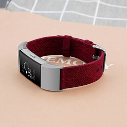 Avis Wewoo Bracelet pour montre connectée FITBIT Charge 2 de en toile avec toiletaille L Rouge