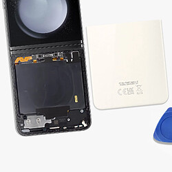 Vitre Arrière Inférieure pour Galaxy Z Flip 5 Original Samsung Crème pas cher