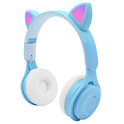 Acheter Universal Casque, oreille de chat, casque Bluetooth, lumière LED, carte sans fil, casque pour enfants (rose)