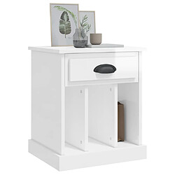 Avis vidaXL Tables de chevet 2 pcs blanc brillant 43x36x50 cm