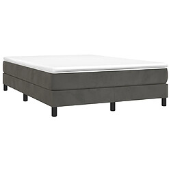 Avis Sommier à lattes,Cadre à lattes de lit pour Adulte Gris foncé 140x190 cm Velours -MN23866