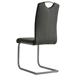 Acheter vidaXL Chaises à manger cantilever lot de 4 gris similicuir