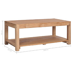 Acheter vidaXL Table basse 100x50x40 cm bois de teck massif