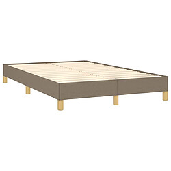 Avis vidaXL Sommier à lattes de lit avec matelas Taupe 120x200 cm Tissu