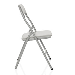 Chaise de conférence / chaise visiteur / chaise pliante TUDELA BASIC PVC gris hjh OFFICE pas cher