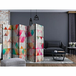 Paris Prix Paravent 5 Volets Rainbow Triangles 172x225cm