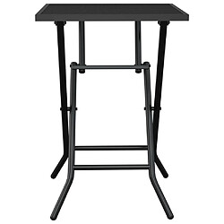 Avis Maison Chic Table de jardin | Table d'extérieur pliable anthracite 50x50x72 cm maille d'acier -GKD13885