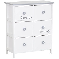 Aubry Gaspard Commode/Chiffonnier bois ' Sérénité et Douceur ' 6 tiroirs.