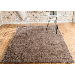 Avis Hadorn Tapis shaggy 274x183 brun Luzern