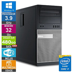 Dell 7010 MT i7-3770 3.90GHz 32Go/480Go SSD Wifi W10 · Reconditionné 