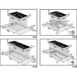 Table de cuisson induction 65cm 3 feux 7400w gris - dpi7572g - DE DIETRICH