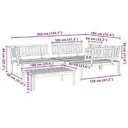 vidaXL Salon palette de jardin 4 pcs bois d'acacia massif pas cher