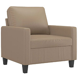 vidaXL Fauteuil Cappuccino 60 cm Similicuir