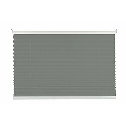 mydeco 65435 Klemmfix Store plissé à fixation sans perçage Blanc, Tissu Aluminium Polyester, gris clair, 100 x 130 cm