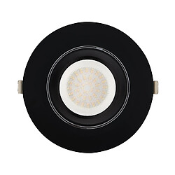 Ledkia Downlight LED 48W Rond Orientable CCT 120 lm/W LIFUD Coupe Ø 175 mm Noir Sélectionnable (chaud-neutre-froid) No Flicker