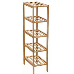 Etagère 4 niveaux en bambou naturel - Dim : H.77.5 x l.18.5 x P.32 cm -PEGANE 