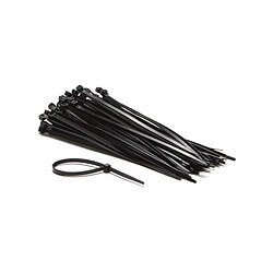 Perel Jeu de serre-c,bles en nylon - 4.6 x 200 mm - noir (100 pcs)