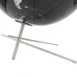 Avis Globe terrestre décoratif 30 cm carte Monde Design Noir et Gris